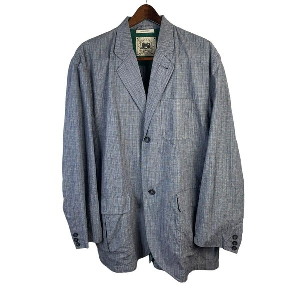 Gilded Age Suits & Blazers Gilded Age Mens Plaid Blue Sports Blazer